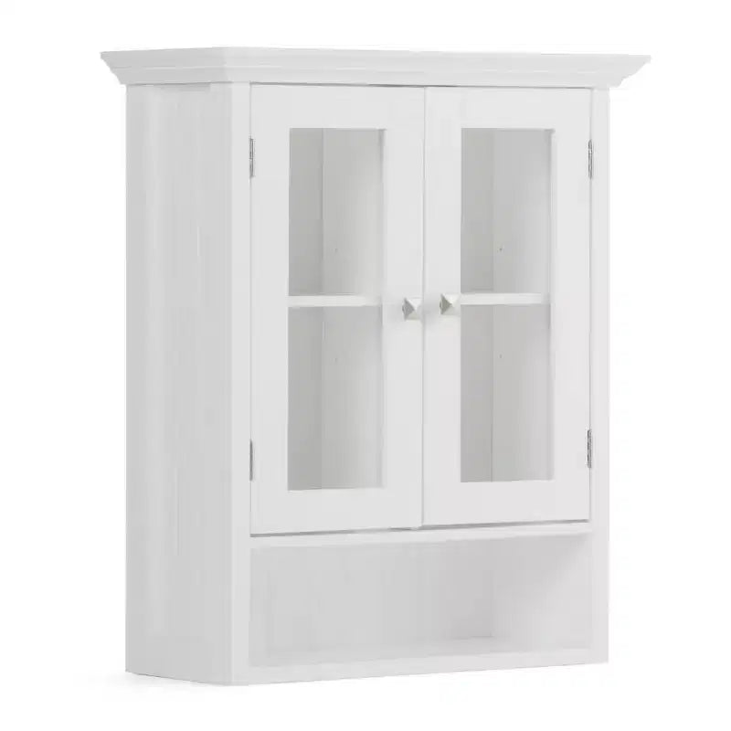 Normandy Double Door Wall Bath Cabinet White - WyndenHall