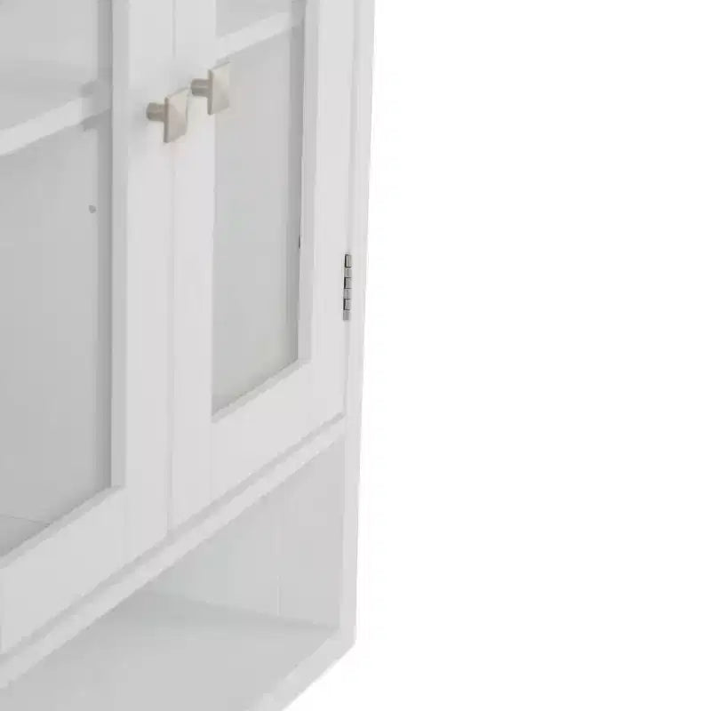 Meuble haut de salle de bain à double porte blanc