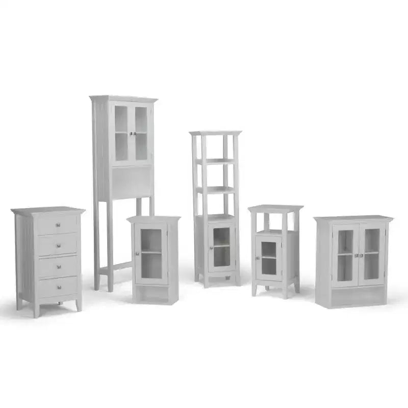 Meuble haut de salle de bain à double porte blanc