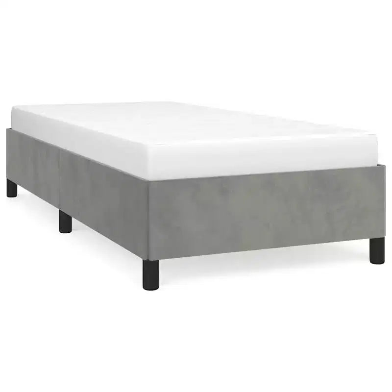 Cadre de lit Gris clair Velours Cadre de lit Rectangulaire