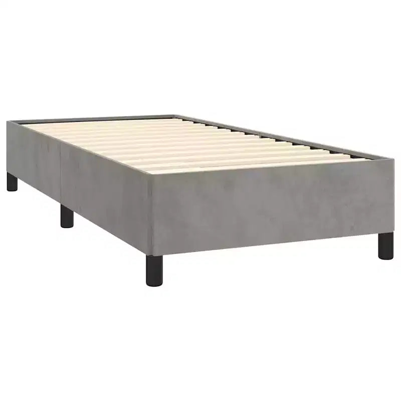 Cadre de lit Gris clair Velours Cadre de lit Rectangulaire