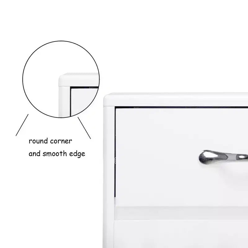 Table de chevet blanche à deux portes, table d'appoint de rangement robuste avec organisateur caché pour chambre ou bureau
