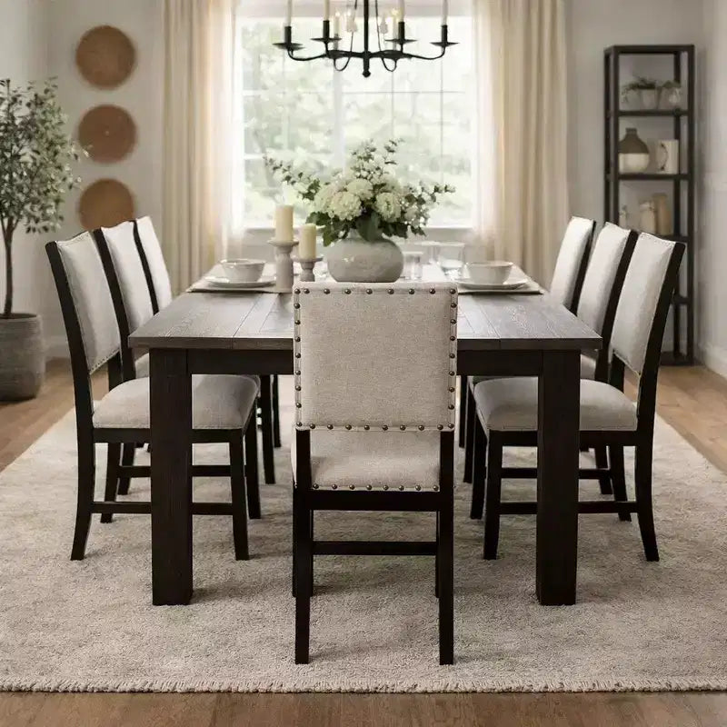 Royal Hampton II Rustic Bar Chair In Ivory Linen, Cream, Set of 2