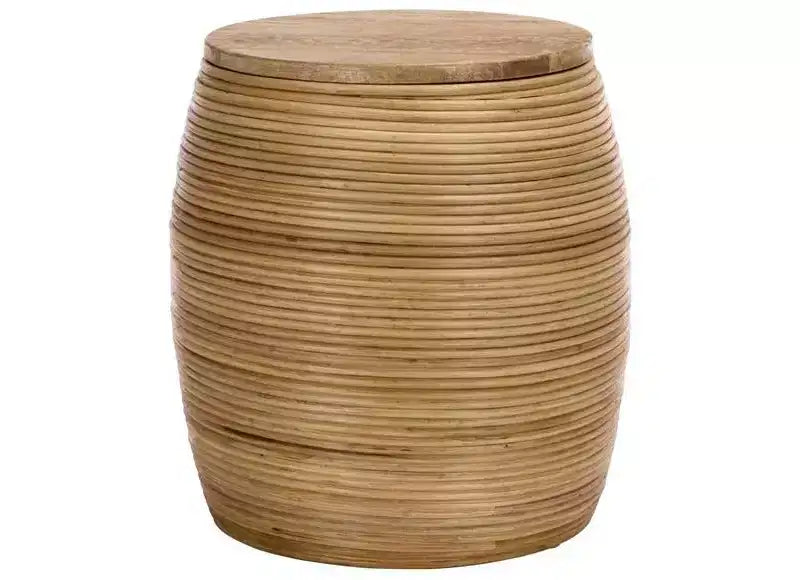 Katiely Wood Top Stool - STL6504 - Light Natural/Light Mango Wood - Safavieh