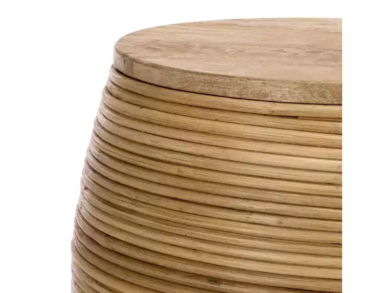 Tabouret à assise en bois – Bois naturel clair/mangue clair