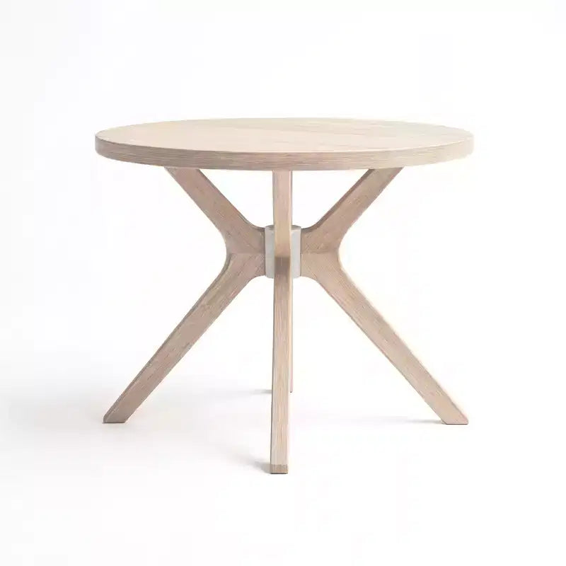 Table à manger ronde avec pieds croisés (38 po x 38 po / 966 mm x 966 mm)