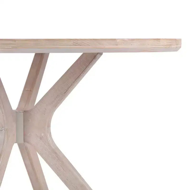 Table à manger ronde avec pieds croisés (38 po x 38 po / 966 mm x 966 mm)