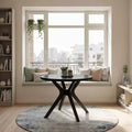 Cross Leg Round Dining Table (38in x 38in / 966mm xm 966m)