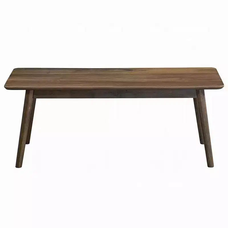Table basse, plateau rectangulaire de 119 cm avec pieds inclinés, noyer marron