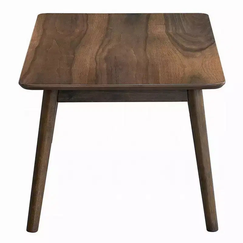 Table basse, plateau rectangulaire de 119 cm avec pieds inclinés, noyer marron