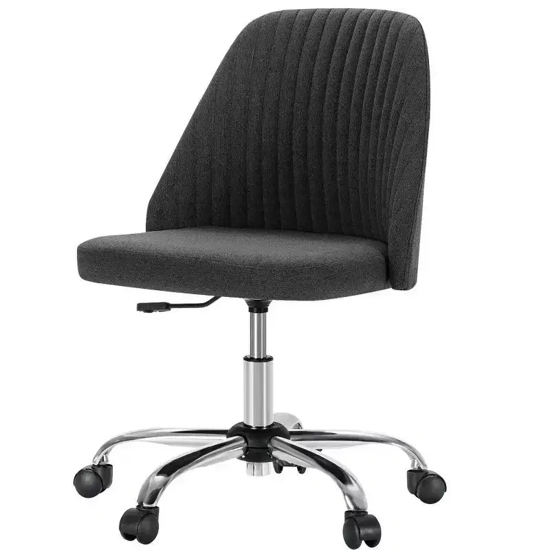 Chaise pivotante élégante en tissu (avec siège rembourré) ; supporte la rotation à 360 degrés et le réglage en hauteur