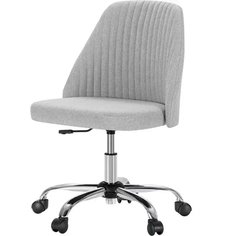 Chaise pivotante élégante en tissu (avec siège rembourré) ; supporte la rotation à 360 degrés et le réglage en hauteur