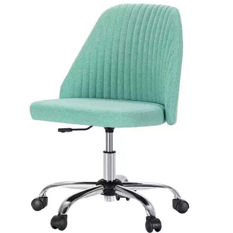 Chaise pivotante élégante en tissu (avec siège rembourré) ; supporte la rotation à 360 degrés et le réglage en hauteur