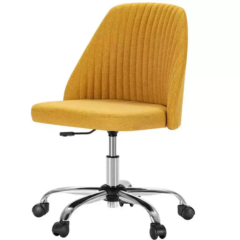Chaise pivotante élégante en tissu (avec siège rembourré) ; supporte la rotation à 360 degrés et le réglage en hauteur