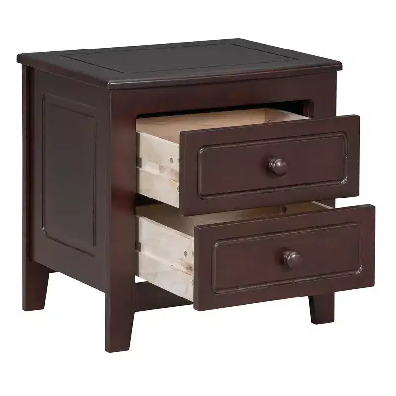 Tables de chevet avec 2 tiroirs de rangement, montage facile, table d'appoint de style rétro Mid-Century pour chambre à coucher, salon