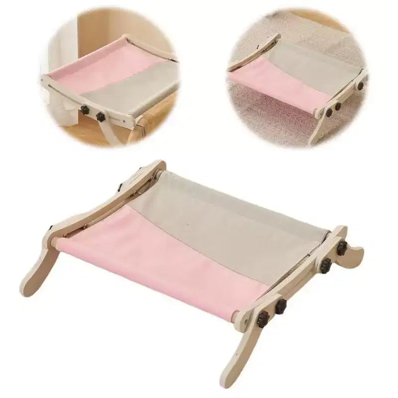 Perchoir de fenêtre pour chat, hamac de fenêtre pour chat - Capacité de charge de 18 kg, fente de serrage coulissante en une étape, lit réglable pour animaux de compagnie pour rebord de fenêtre et table de chevet