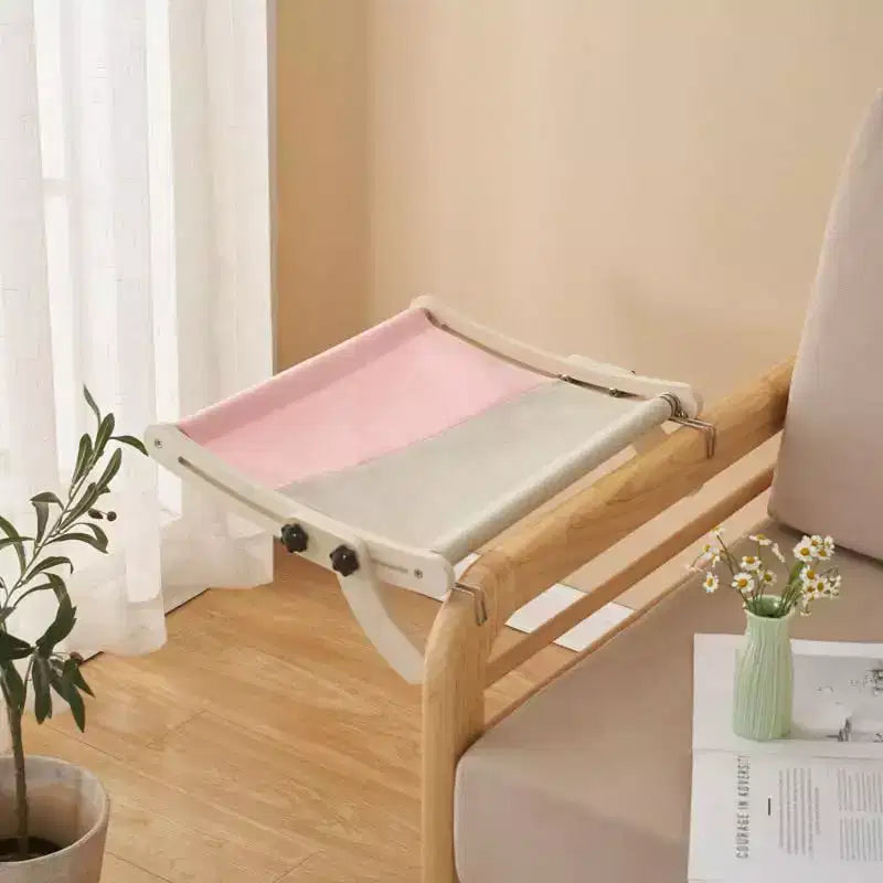 Perchoir de fenêtre pour chat, hamac de fenêtre pour chat - Capacité de charge de 18 kg, fente de serrage coulissante en une étape, lit réglable pour animaux de compagnie pour rebord de fenêtre et table de chevet