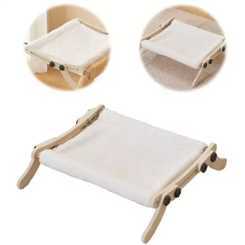 Perchoir de fenêtre pour chat, hamac de fenêtre pour chat - Capacité de charge de 18 kg, fente de serrage coulissante en une étape, lit réglable pour animaux de compagnie pour rebord de fenêtre et table de chevet