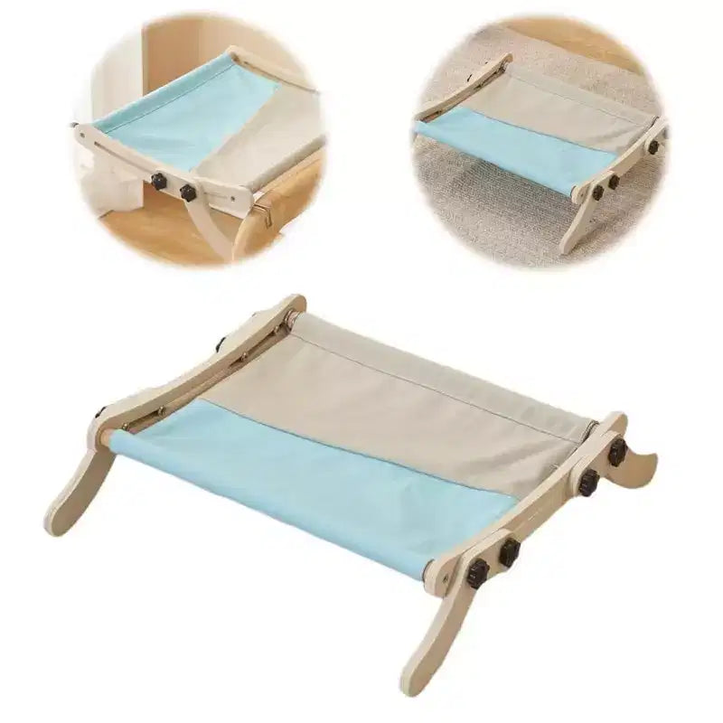 Perchoir de fenêtre pour chat, hamac de fenêtre pour chat - Capacité de charge de 18 kg, fente de serrage coulissante en une étape, lit réglable pour animaux de compagnie pour rebord de fenêtre et table de chevet