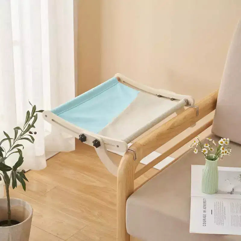 Perchoir de fenêtre pour chat, hamac de fenêtre pour chat - Capacité de charge de 18 kg, fente de serrage coulissante en une étape, lit réglable pour animaux de compagnie pour rebord de fenêtre et table de chevet