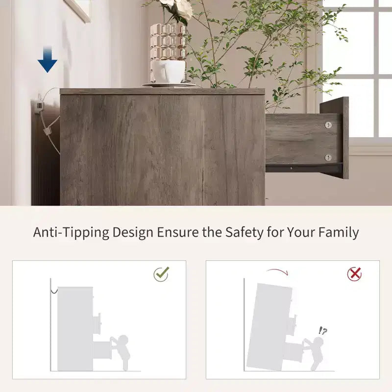 Commode à 12 tiroirs, commode en bois de 61 po de large, commode meuble TV pour téléviseur de 65 po, organisateur de rangement de vêtements moderne pour salon, couloir
