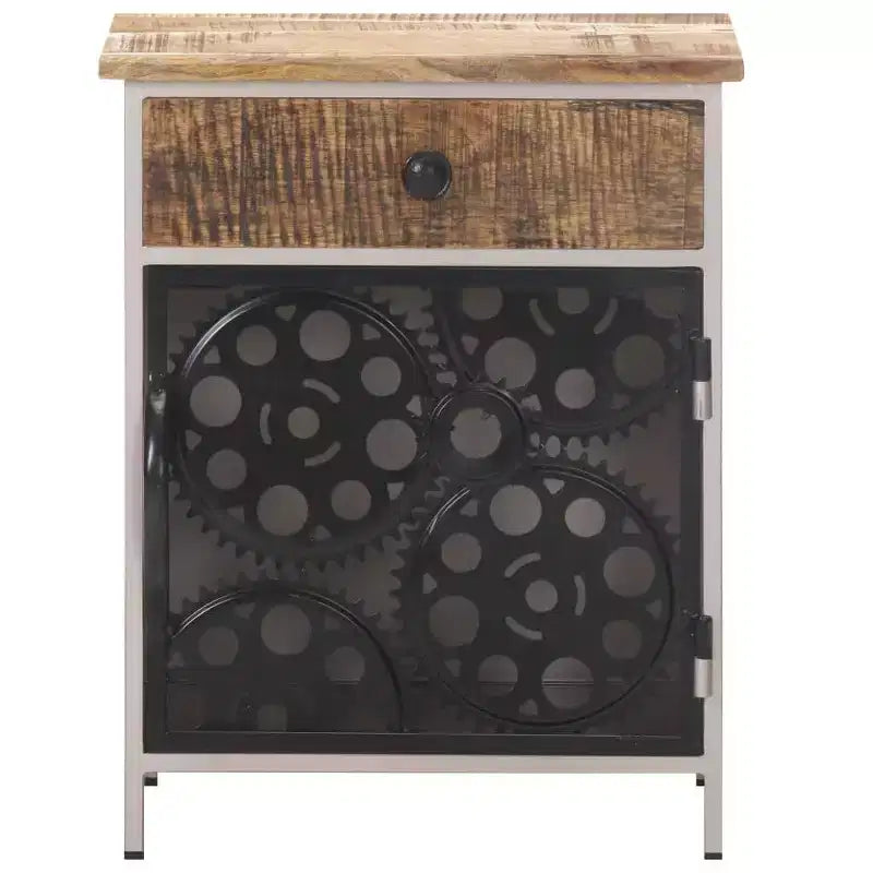 Table de chevet 40x30x50 Bois de manguier brut