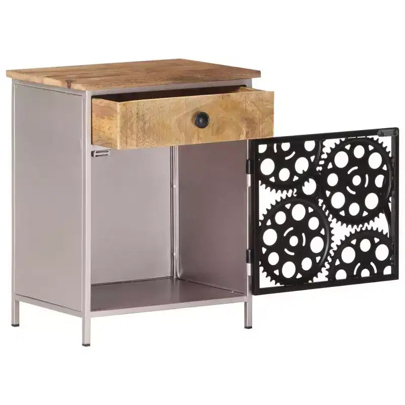 Table de chevet 40x30x50 Bois de manguier brut