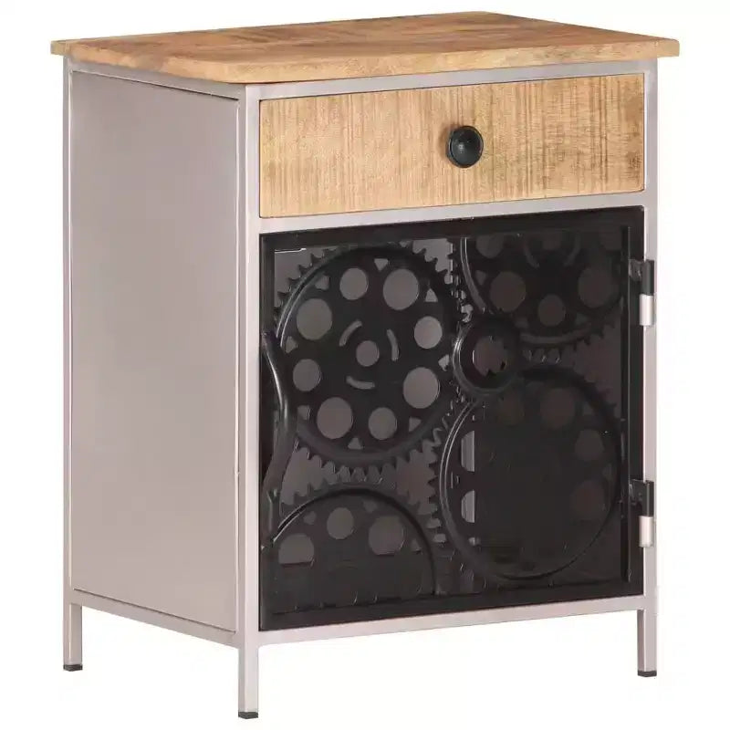 Table de chevet 40x30x50 Bois de manguier brut