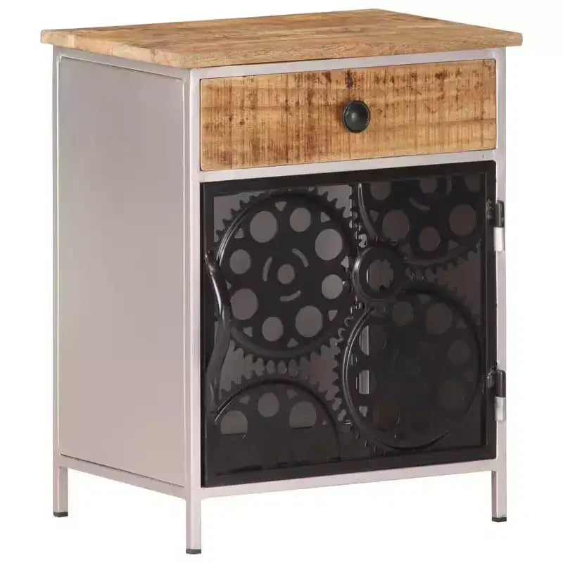 Table de chevet 40x30x50 Bois de manguier brut