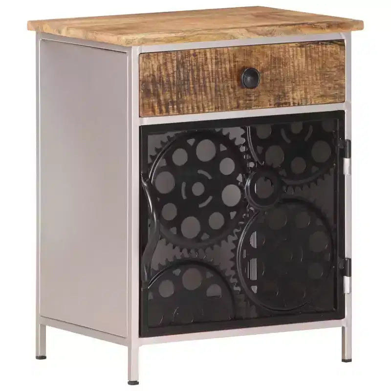 Table de chevet 40x30x50 Bois de manguier brut