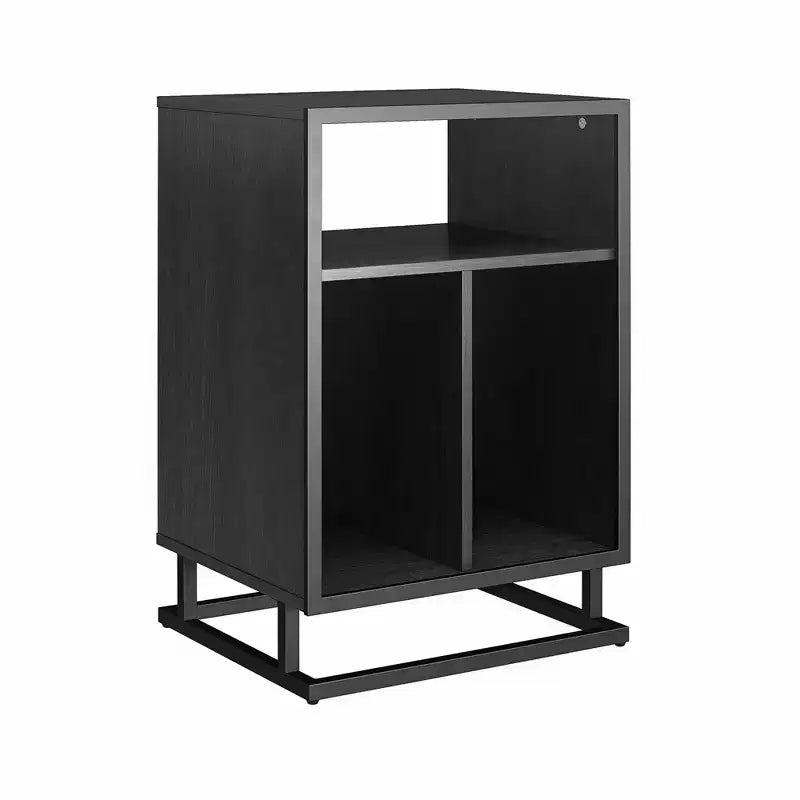 Table d'appoint moderne en bois (avec 3 étagères ouvertes)
