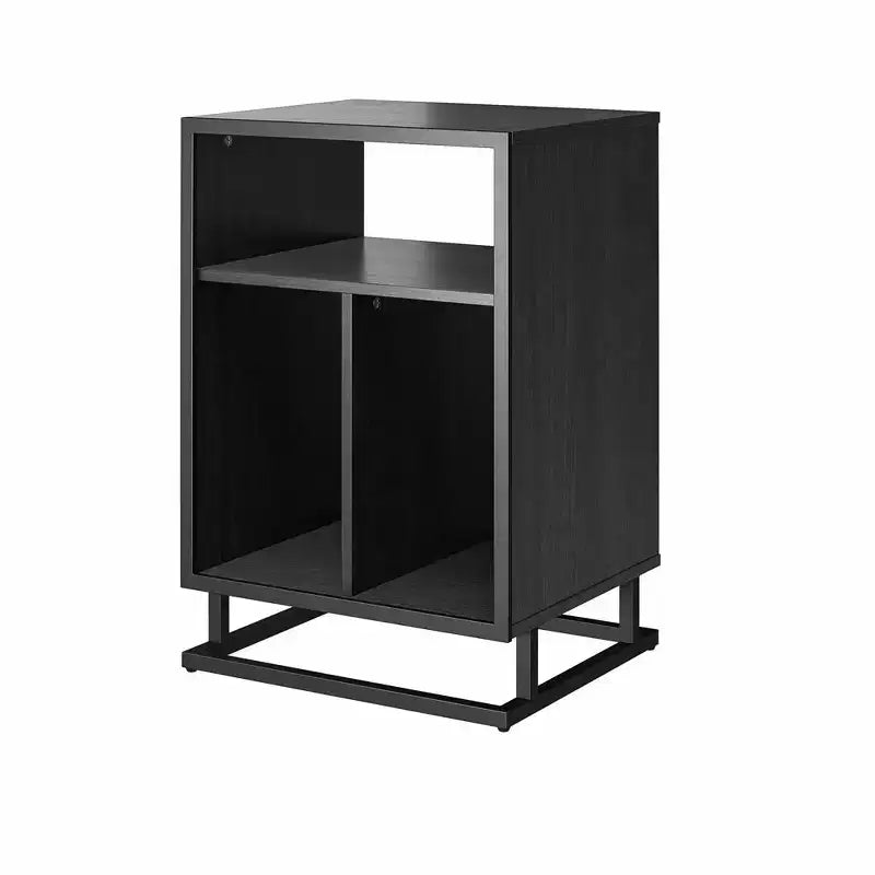 Table d'appoint moderne en bois (avec 3 étagères ouvertes)