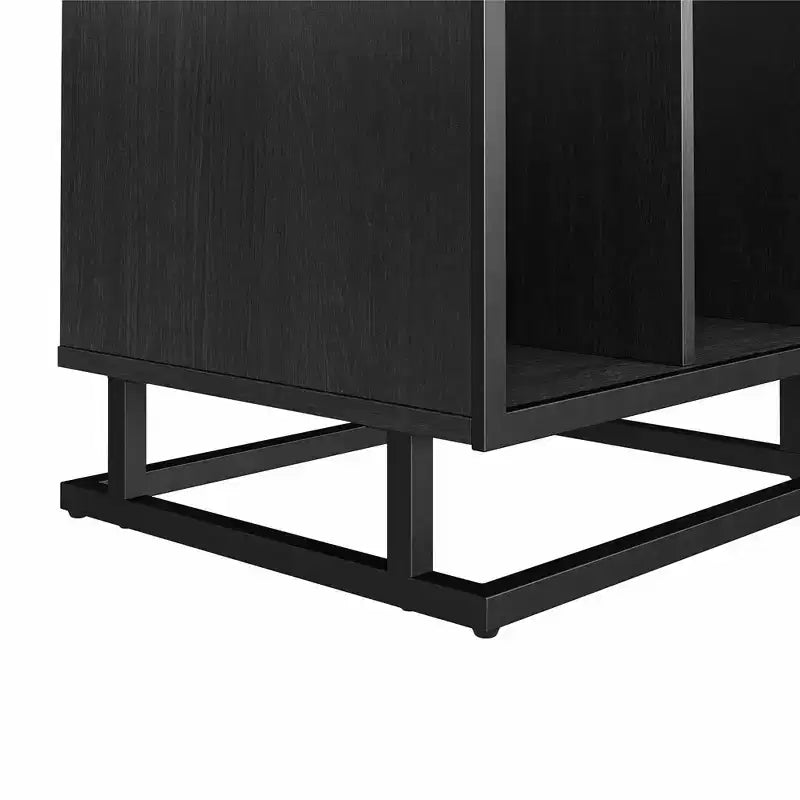 Table d'appoint moderne en bois (avec 3 étagères ouvertes)