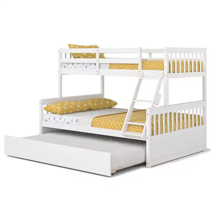 Lit superposé double sur grand format avec lit gigogne double convertible en plateforme