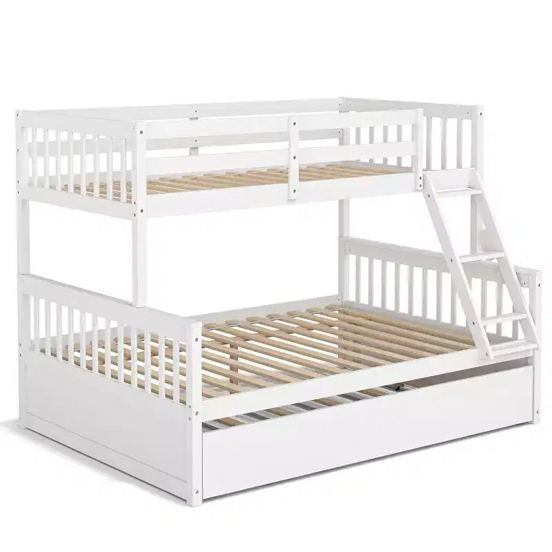 Lit superposé double sur grand format avec lit gigogne double convertible en plateforme
