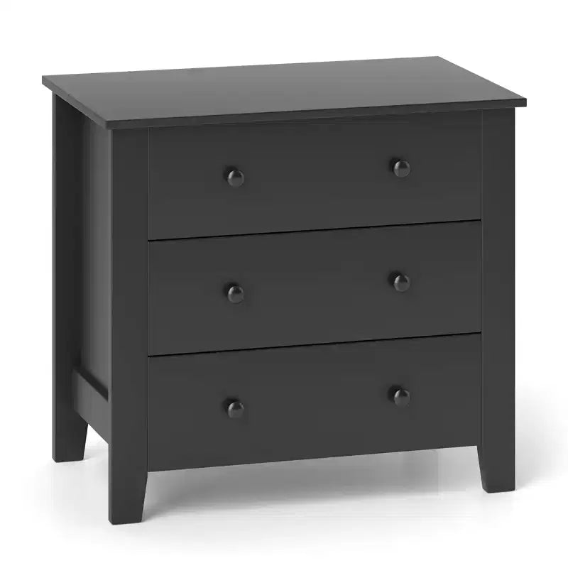Meuble décoratif à 3 tiroirs – Doté de poignées pratiques et de glissières fluides.