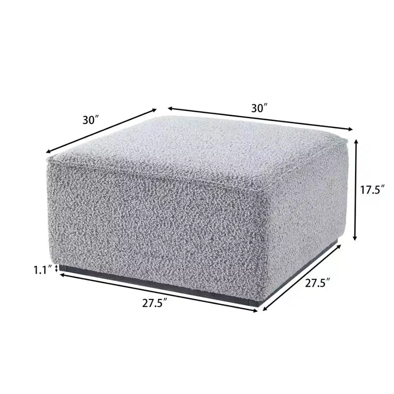 Repose-pieds tapissé (Dimensions : Profondeur 30 x Largeur 30 x Hauteur 17)