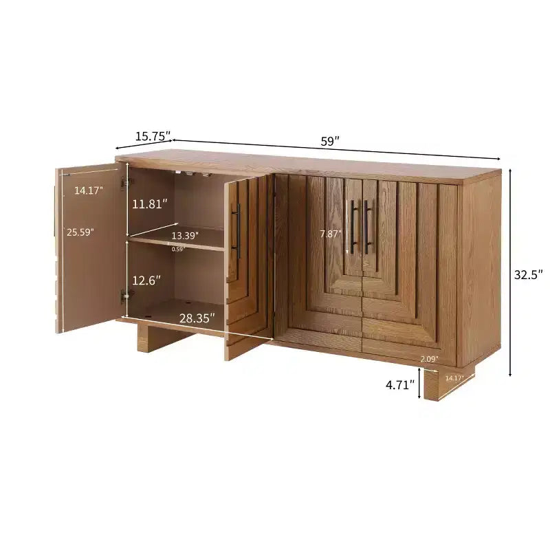 Buffet moderne et élégant – Meuble de rangement à quatre portes