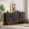 59 Modern Sleek Sideboard Buffet Cabinet, 4-Door Storage Cabinet with Adjustable Shelves for Dining Room, Living Room, or Entryway-Panipeachy