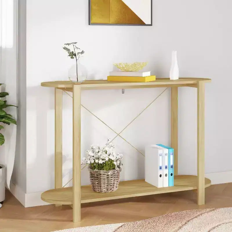 Console Table Table d'entrée Couloir Table d'appoint étroite Bois d'ingénierie