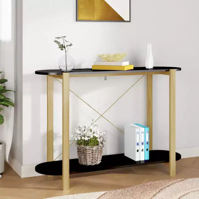 Console Table Table d'entrée Couloir Table d'appoint étroite Bois d'ingénierie
