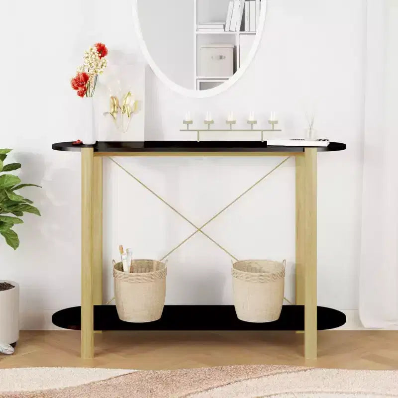 Console Table Table d'entrée Couloir Table d'appoint étroite Bois d'ingénierie