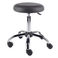 Winsome Clyde Adjustable Cushion Swivel Counter Height Barstool Charcoal/Chrome: Faux Leather, Metal Frame, Task Stool with Casters