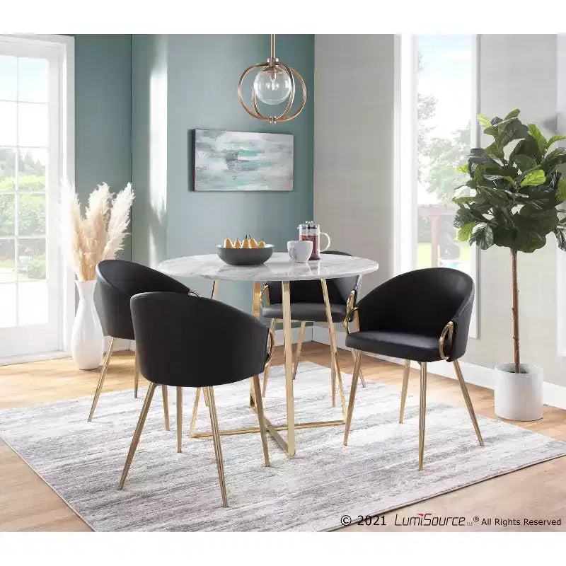 Chaise de salle à manger contemporaine et glamour