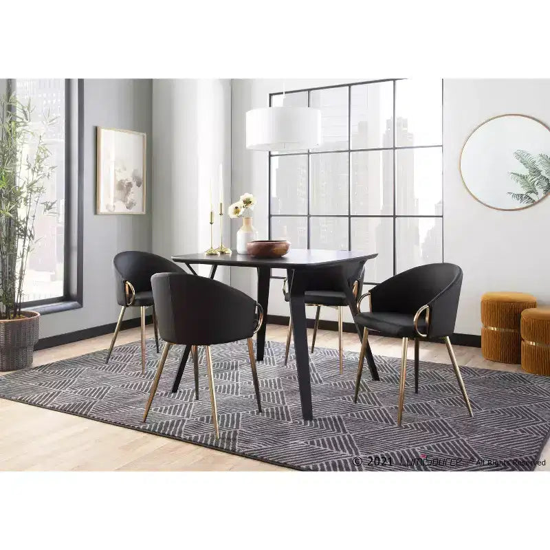 Chaise de salle à manger contemporaine et glamour