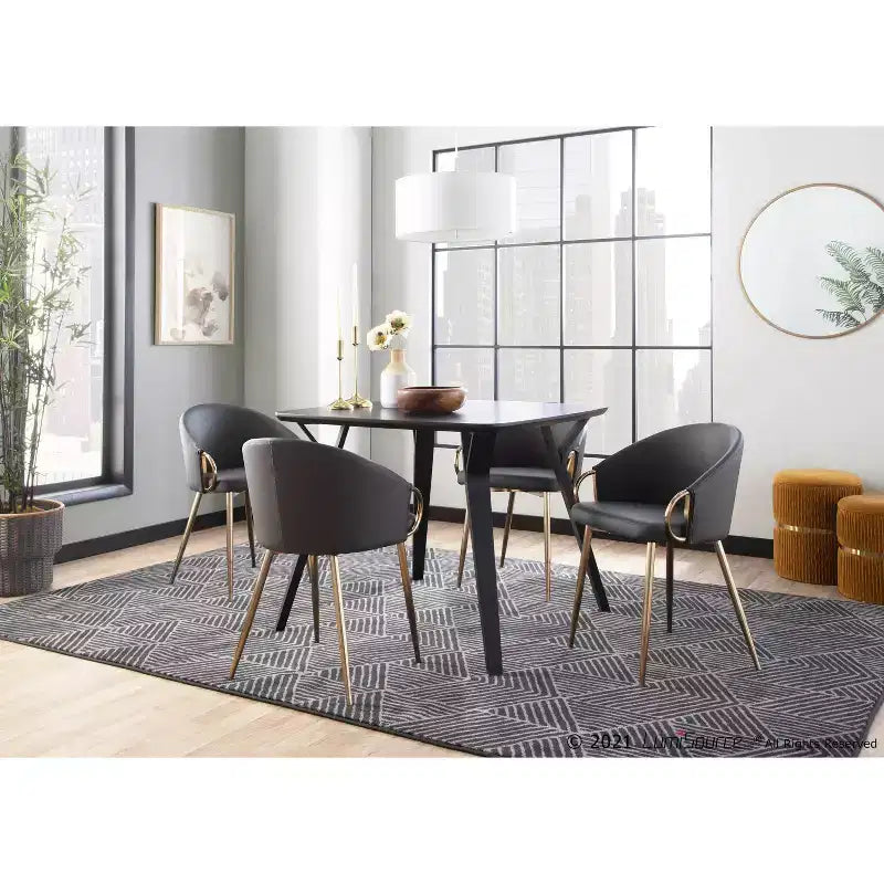 Chaise de salle à manger contemporaine et glamour