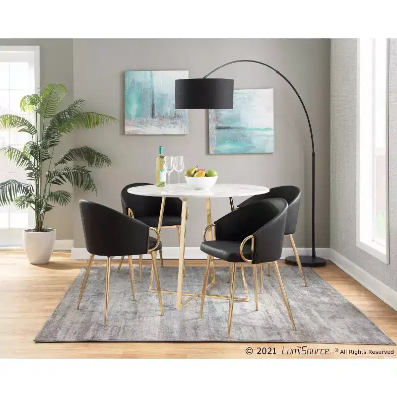 Chaise de salle à manger contemporaine et glamour