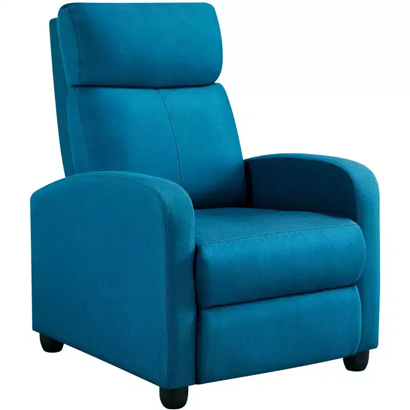 Fauteuil inclinable ajustable en tissu avec ressorts ensachés pour salon